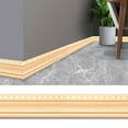thumbnail image 1 of Decorative Foam Wall Trim, Self Adhesive Baseboard Molding Border, 3D Embossed Wall Sticker for Cabinets Door Frames and Ceilings, Rental Friendly Home Decor Strip, 1 of 5