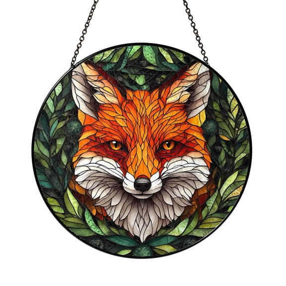 Decorative Fox Glass Style Window Art – Woodland Theme