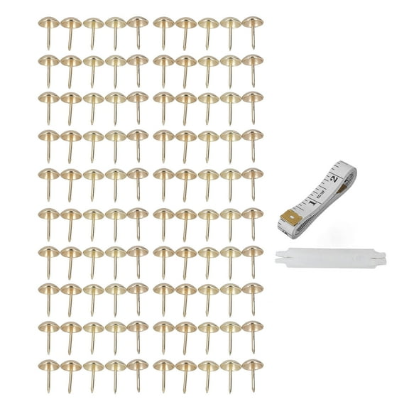 Decorative Furniture Tacks, 100Pcs Upholstery Tacks With Cloth Ruler Hand Grab For Interior Decoration