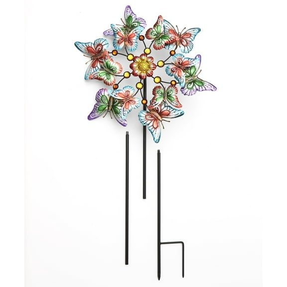 Garden Wind Spinner Stakes with Ladybug, Hummingbird, and Butterfly