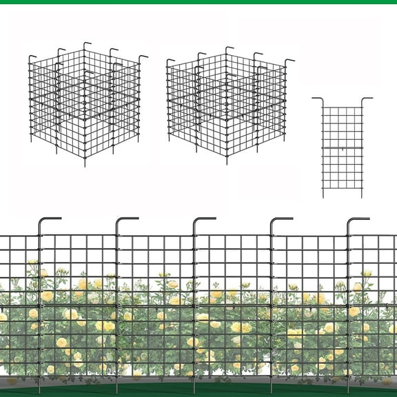 Decorative Garden Fence, 12" (H) x 46FT (L) Animal Barrier Fence Outdoor Splicable