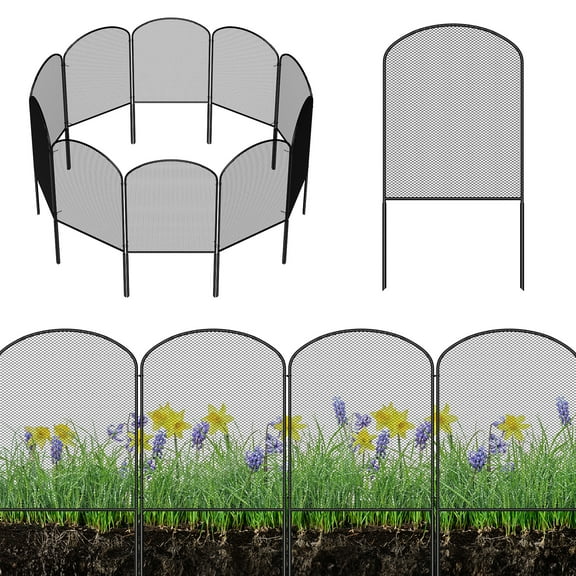 Oumilen Decorative Garden Fence, 24" (H) x 11FT (L) Animal Barrier Fence Outdoor Dense Mesh