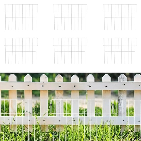 Decorative Garden Fence, Fencing for Yard, Animal Barrier Border, Rustproof Metal Wire Section Edging Fencing Panel for Outdoor Patio Garden Yard, Arched
