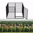 thumbnail image 1 of SunsGrove Decorative Garden Fence with Gate 40 in(H) x 17.8 ft(L) 8 Panels, Heavy Duty Metal Animal Barrier Fence for Yard, Flower Bed Fencing, Garden Border Fence, Easy Set Up, Black, 1 of 10