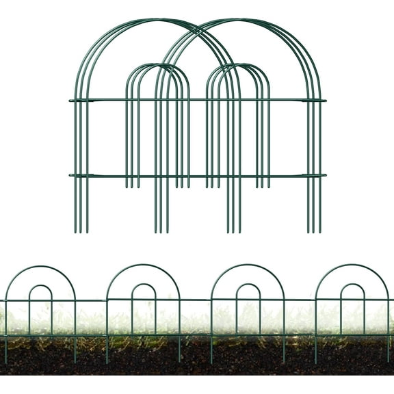 Decorative Garden Folding Border Fence, Metal Wire Edging Flower Fence Panel 18in X20ft Outdoor Patio Landscape