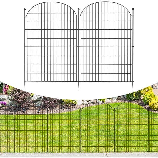 Decorative Garden Metal Fence 5 Pack, 40 in (H) x 11.8 ft (L) No Dig
