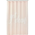 thumbnail image 1 of Decorative Get Clean Print - Easy Care Fabric Shower Curtain with Reinforced Buttonholes, for Bathroom Showers, Stalls and Bathtubs, Machine Washable - 72" x 72" - White/Light Pink/Blush, 1 of 6