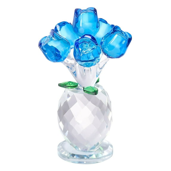 Decorative Glass Bouquet, Luxury Gift Idea, Elegant Home Decor, Keepsake Crystal Gift, Desk Display Rose, Artistic Glass Flower, Premium Romantic Gift, Delicate Crystal Decor, Everlasting Flower Gift