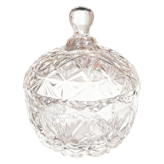 Decorative Glass Container, Cosmug Aromatherapy Storage Jar, Crystal Jewelry Box, for Home Accent, Vanity Organization, Small Item Holder and Room Styling, Color C