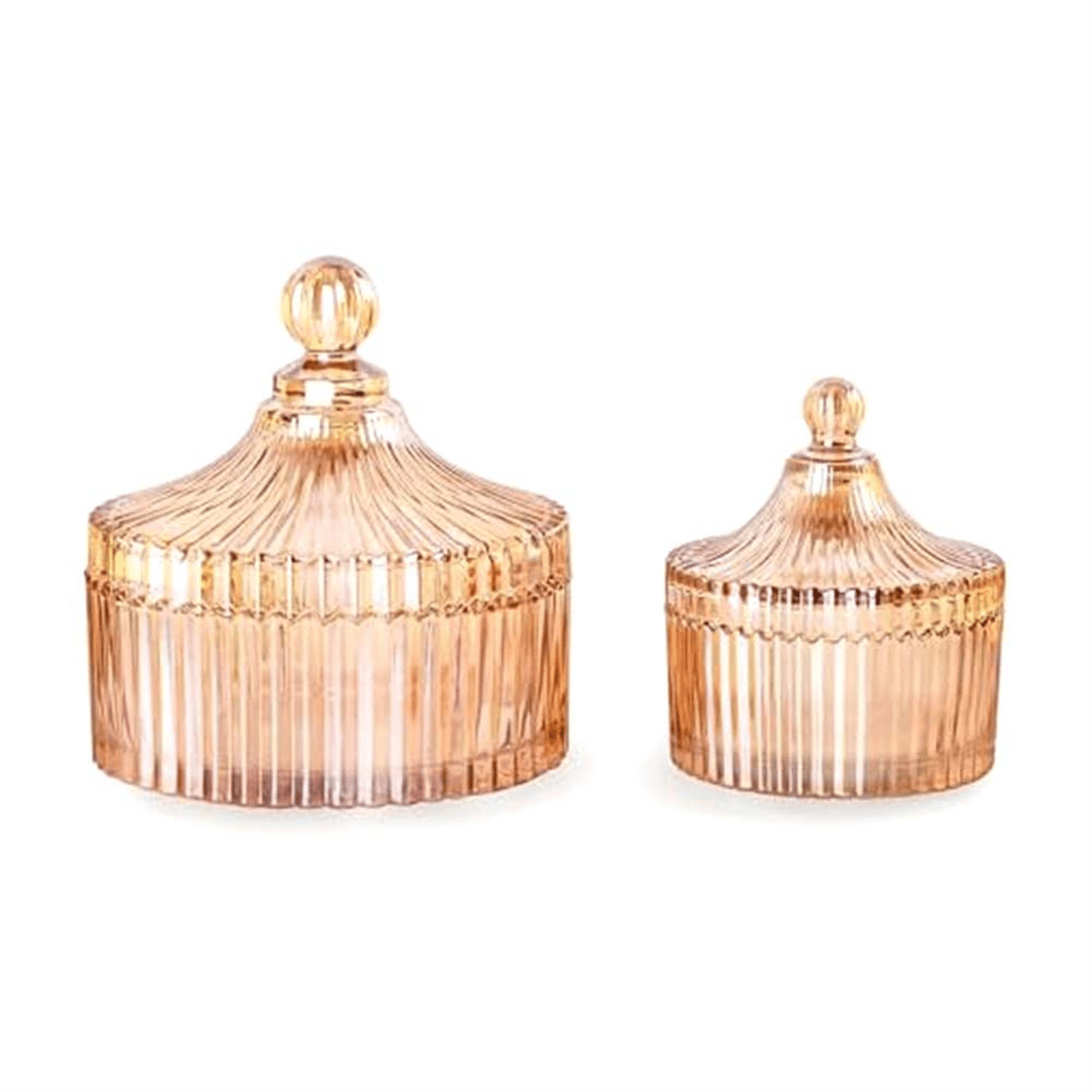 Decorative Glass Jars with Lid Crystal Storage Bowl Qtip Holder Vanity ...