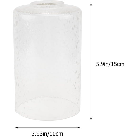 Decorative Glass Lampshade 5.90X5.90X3.93In Transparent Lamp Chimney Replacement Shade Cover for Pendant Floor Table Lamps with Soft Diffuse Lighting