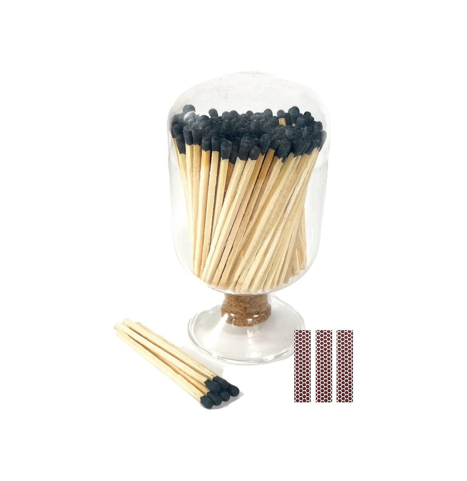 Decorative Glass Matches Cloche Includes Matches!!! & 3 Free