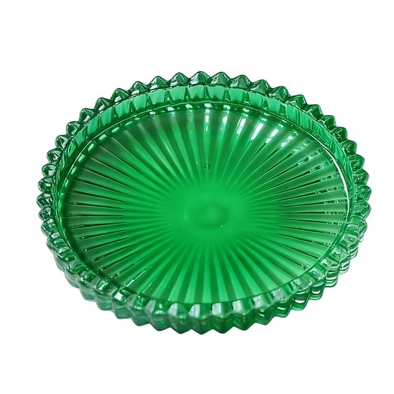 Decorative Glass Plate, Multi-Use Tray for Bathroom, Party & Home Decor Arrangements