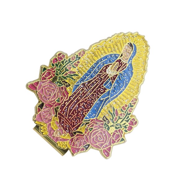 Decorative Glitter Enamel Brooch Metal Hat Ornament Lapel Pin Charm
