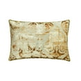 thumbnail image 1 of Decorative Gold 12"x16" (30x40 cm) Lumbar Pillow Cover, Jacquard Damask & Beaded cord Oblong Pillow, Abstract Pattern Modern Style - Damask Invite, 1 of 3