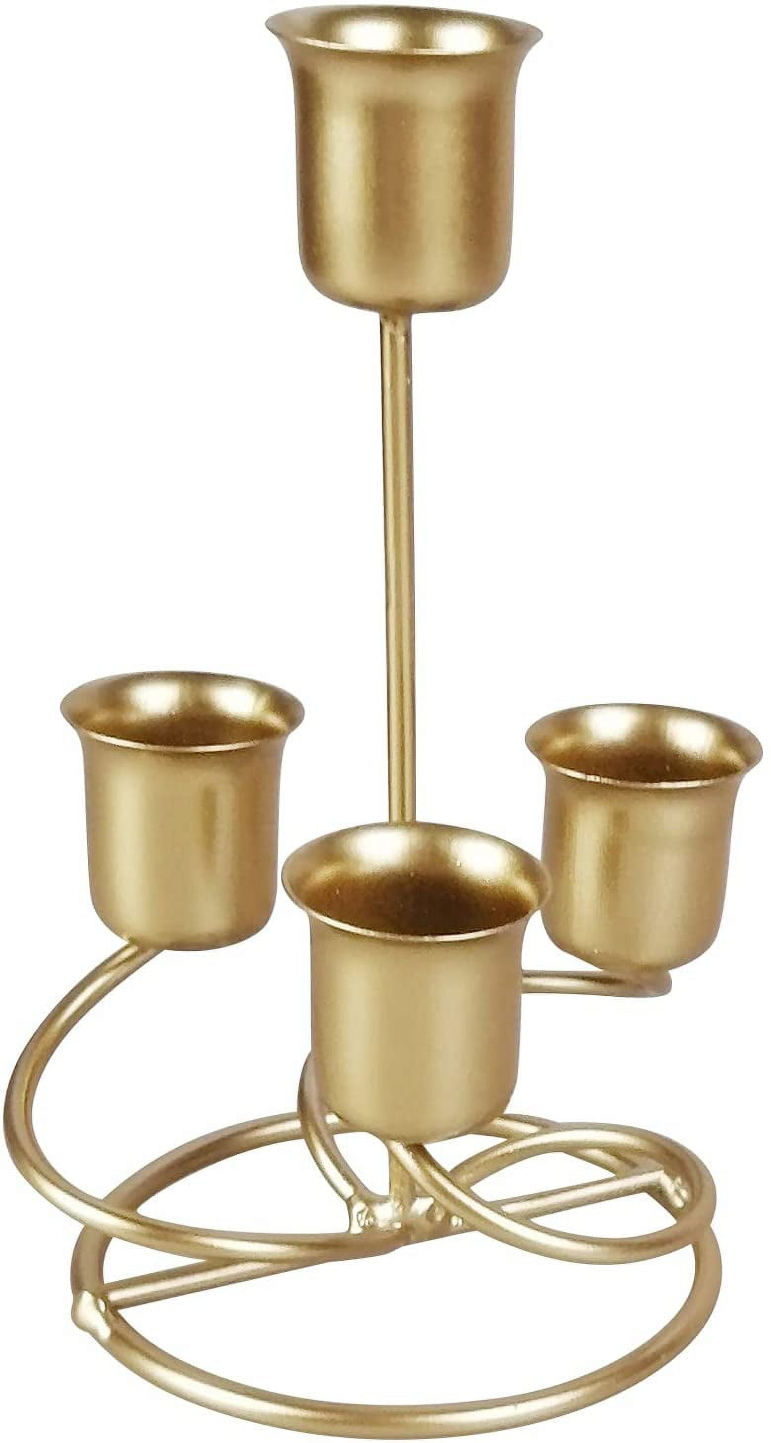 Decorative Golden Candle Holders Metal Wrought Iron Candlestick