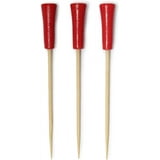Decorative Golf Tee Bamboo Cocktail Sandwich Skewer Picks - 4.25" - Red