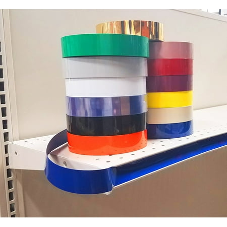 Decorative Gondola Shelving Vinyl Insert for Ticket Channel 130' x 1.25", 10 Pack, Blue