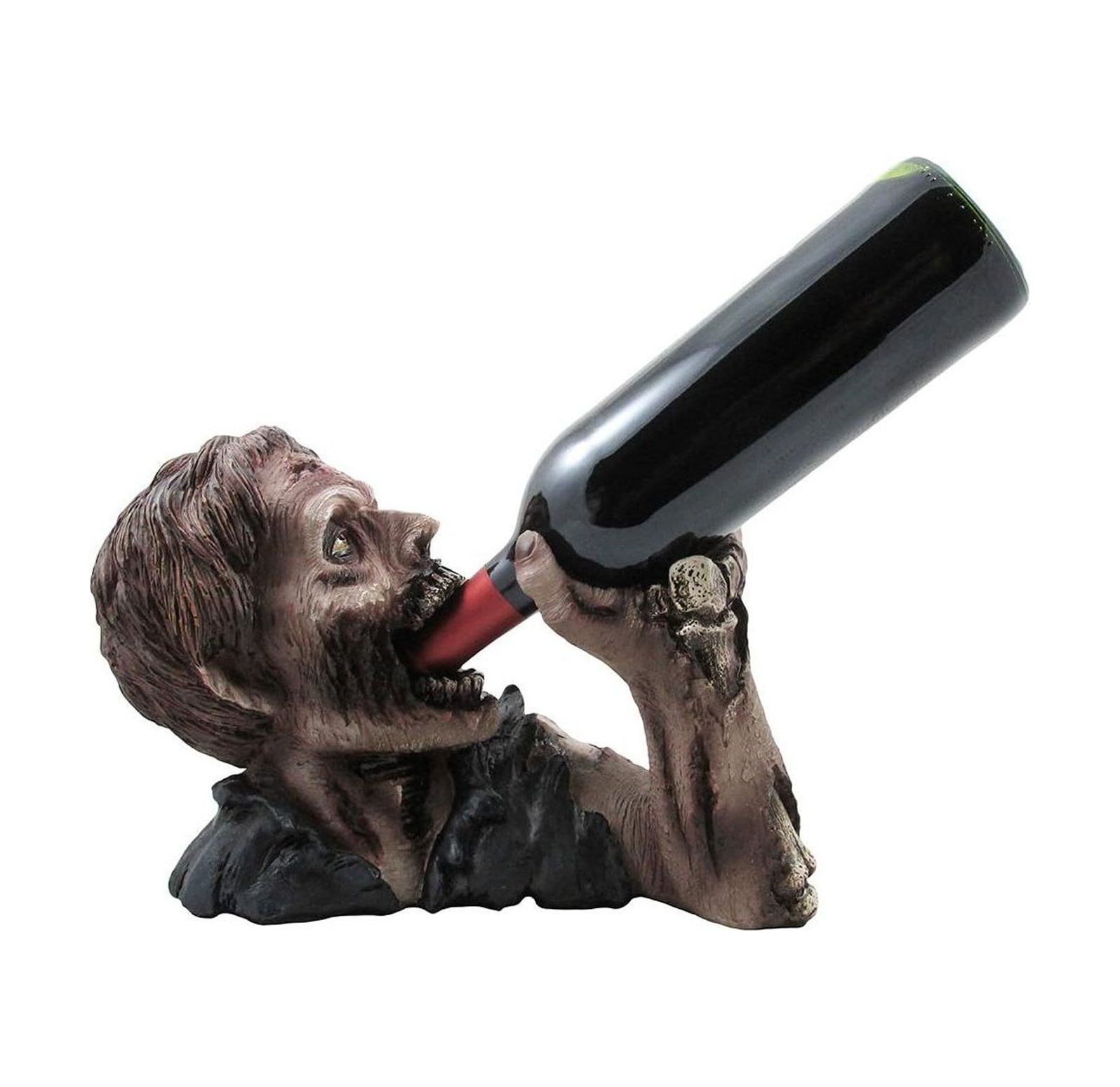 Decorative Graveyard Zombie Wine Bottle Holder Statue for Scary Party