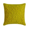 thumbnail image 1 of Decorative Green 16"x16" (40x40 cm) Throw Pillow Covers, Velvet Quilted Throw Pillows For Sofa, Geometric Pattern Modern Style - Chartreuse Liqueur, 1 of 3