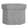 thumbnail image 1 of Decorative Grey Foldable Hexagon Ottoman for Living Room, Bedroom, Dining, Playroom or Office, 1 of 8