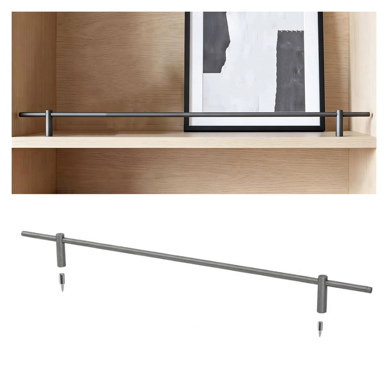 Decorative Guard Railing Metal for Shelves, Tipping Rail Set,Aluminum ...