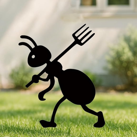 Decorative Halloween & Christmas Iron Ant Garden Stake - Outdoor Animal Themed Yard Art for Patio, Lawn, and Backyard Decor, Ideal for Modern Home Thanksgiving and Holiday Decoration