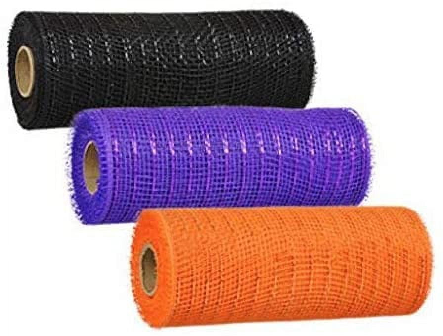 Decorative Mesh Rolls For Crafting - 2 Rolls, 6" X 5 Yards Each, White Shimmery Metallic