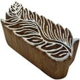 thumbnail image 1 of Decorative Hand Carved Leaf Pattern Wooden Printing Blocks Textile Print Stamps, 1 of 3