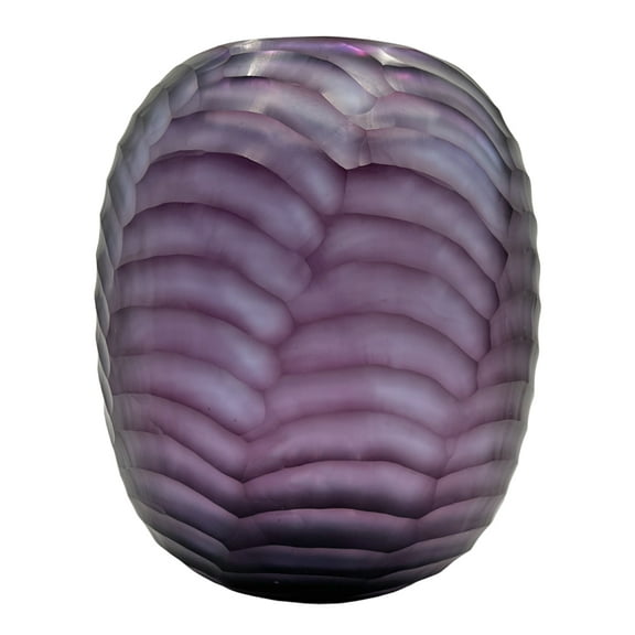 Decorative Handmade Glass Modern Art Vase in Purple