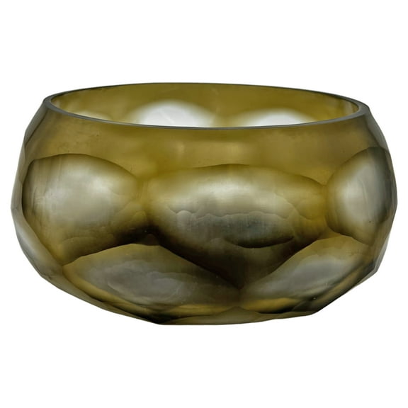 Decorative Handmade Glass Modern Vases in Brown, 7.5