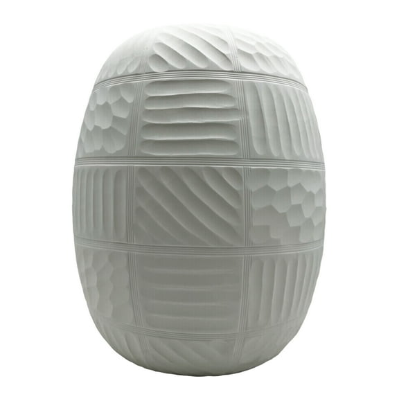 Decorative Handmade Round Modern Vase in White