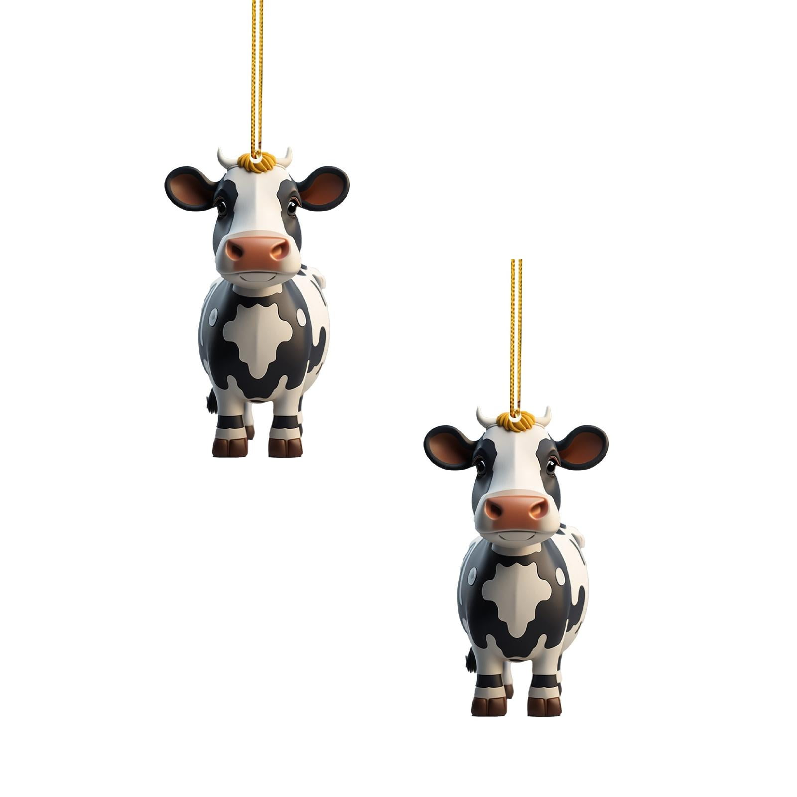 Decorative Hanging Ornaments Cute Cartoon Cow Car Pendant Home Tree