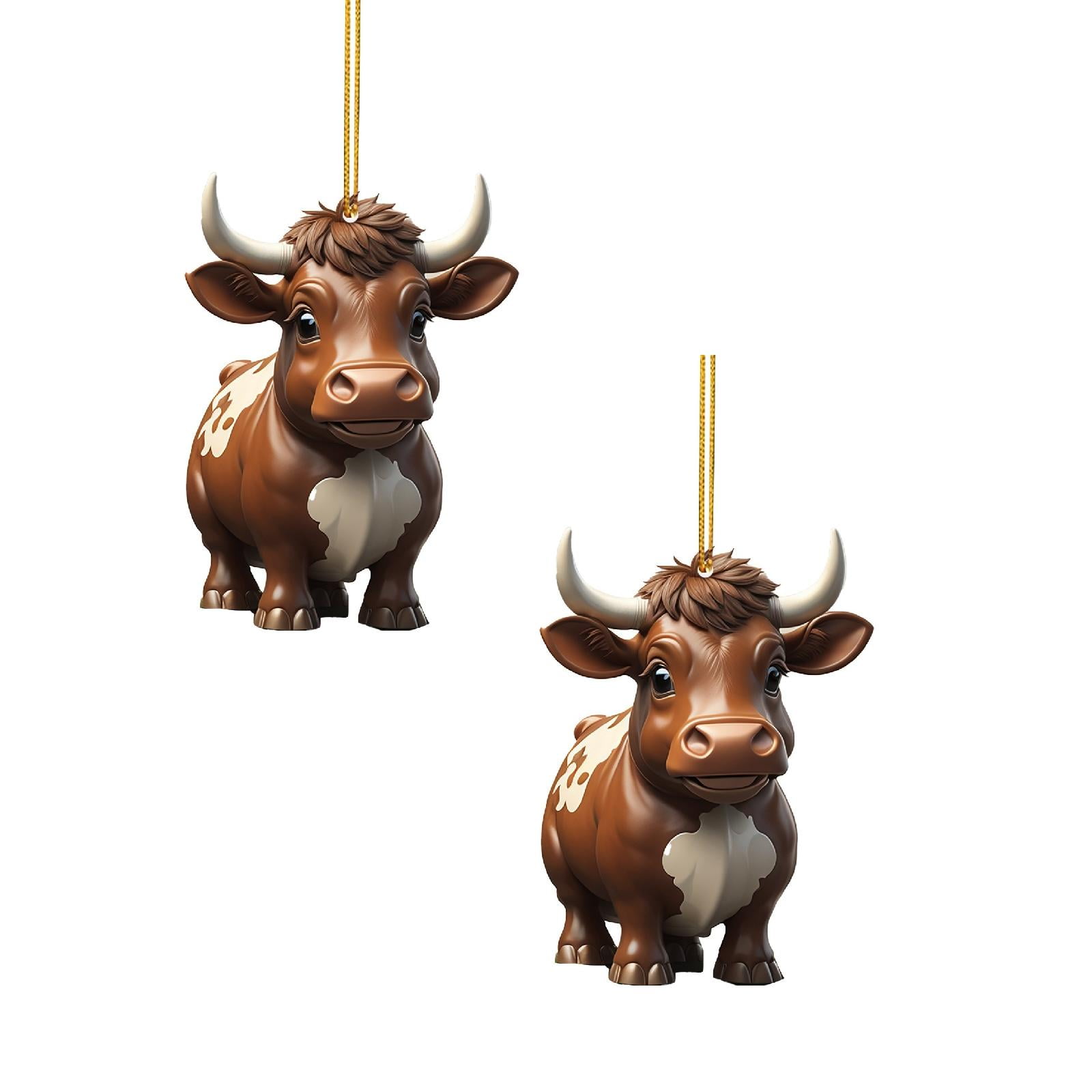 Decorative Hanging Ornaments Cute Cartoon Cow Car Pendant Home Tree