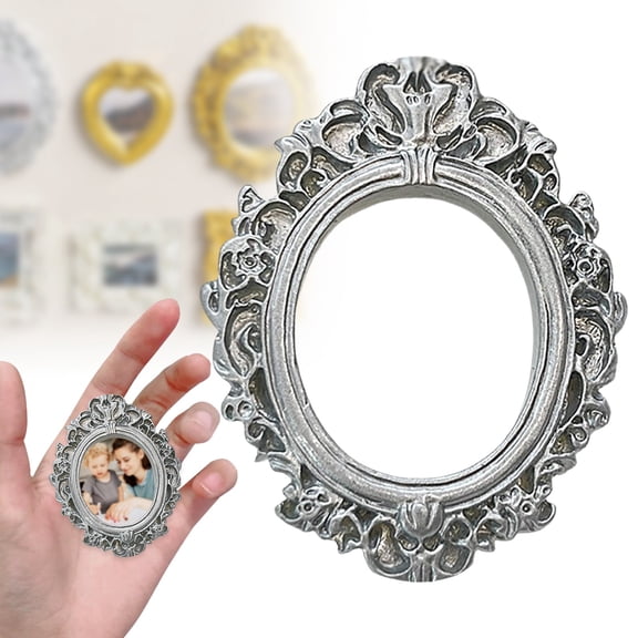 Decorative Hanging Ornaments | Picture Frames Resin Picture Frame Small Antique Resin Miniature Rectangle Wall Hanging Frames For DIY Jewelry Display Photography Mobile Phone Photo