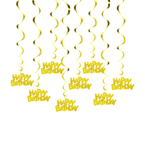 Decorative Happy Birthday Swirls Ornament Stylish Ceiling Party Decorations with Swirls for Birthday Event