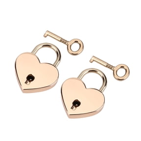 Decorative Heart Locks With Skeleton Keys, Durable Metal, Ideal Gift, 2 Pack