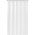 thumbnail image 1 of Decorative Hexagon Print - Easy Care Fabric Shower Curtain with Reinforced Buttonholes, for Bathroom Showers, Stalls and Bathtubs, Machine Washable - 72" x 72" - White/Black, 1 of 4