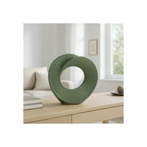 Decorative Home Decor Sculpture - Bathroom Accessory, Office and Room Decor Statement Piece - Modern Statue Accent for Living Room Decor, Bookself, Coffee Table or Artful Ornaments - 8" Green