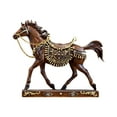 thumbnail image 1 of Decorative Horse Statue Resin Sculpture Classic Saddle Design Home Office Art Ornament Collectible Figurine Gift Display, 1 of 5