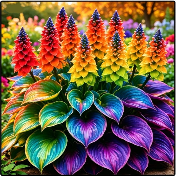 Decorative Hostas — Cold-Hardy Perennial Foliage — Ideal for Lawns & Pathways(Non-Artificial)