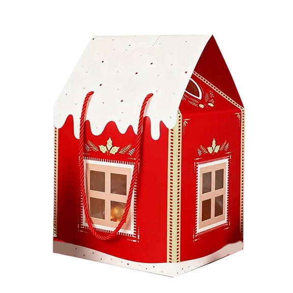 Decorative House Christmas Gift Box Handmade Paper Craft Holiday Family Activities Home Decoration Accessory