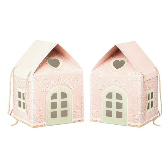 Decorative House Christmas Gift Box Handmade Paper Craft Holiday Family Activities Home Decoration Accessory