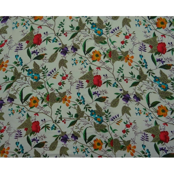 Decorative Indian Printed Cotton Fabric Sewing Light Weight Supply By The Yard