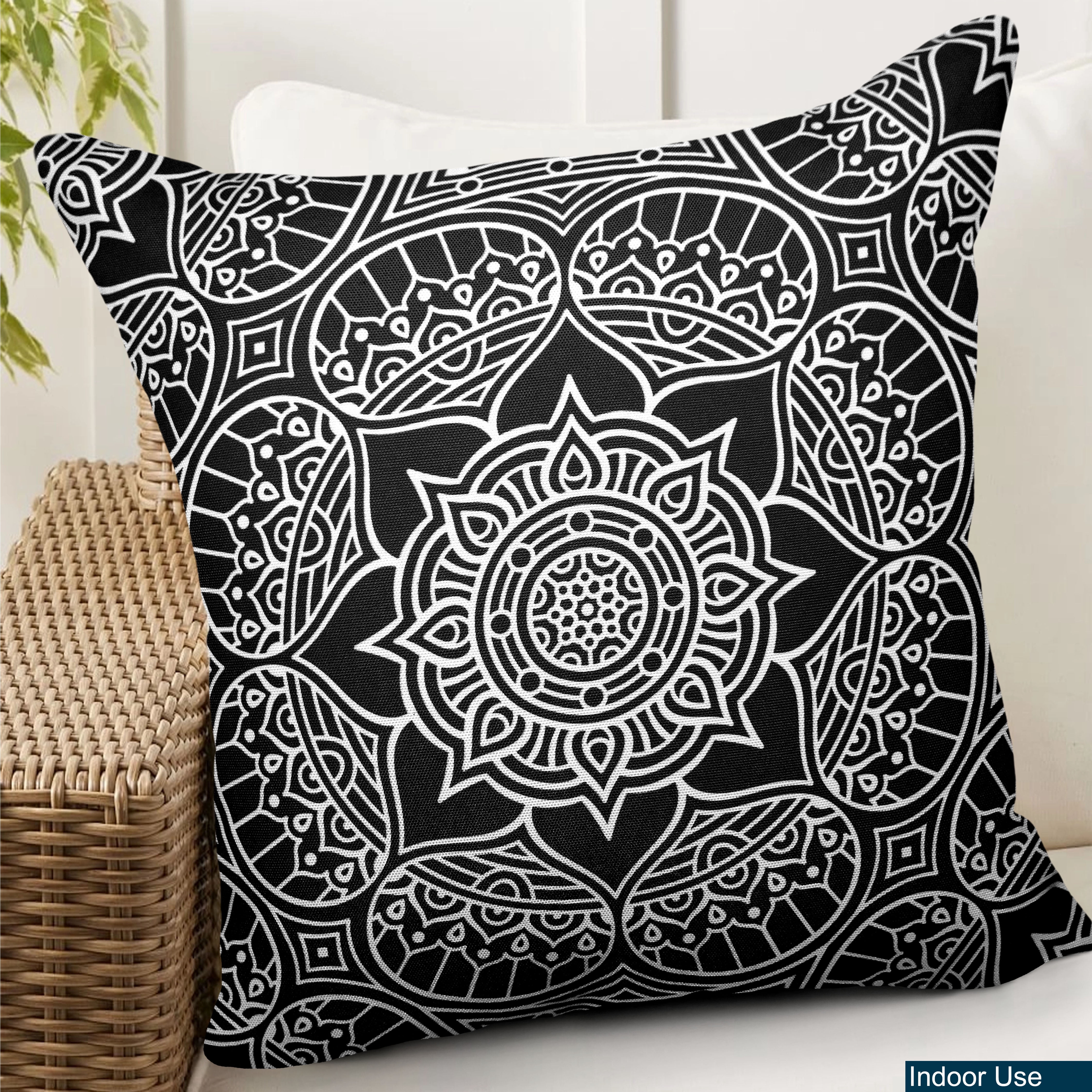 Decorative Indoor Outdoor Weatherproof Throw Pillows Cushions with Inserts – 18x18 Inches