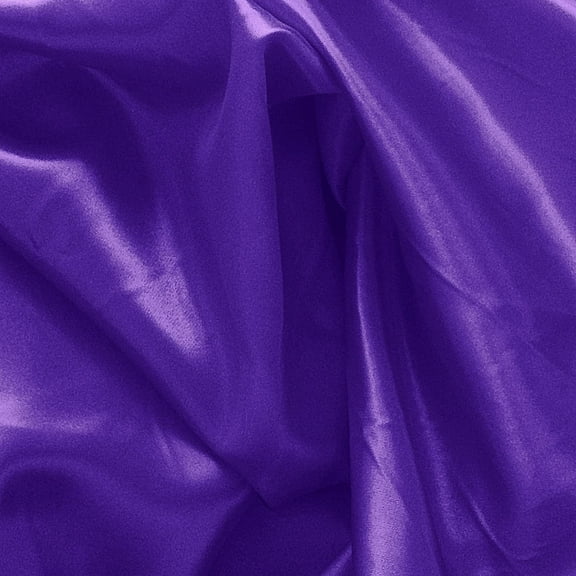 Decorative International Silk Inc Satin- Charmeuse Fabric 60" Inch Wide- for Weddings, Decor, Gowns, Sheets, Costumes, Dresses(1 Yard, DK purple)