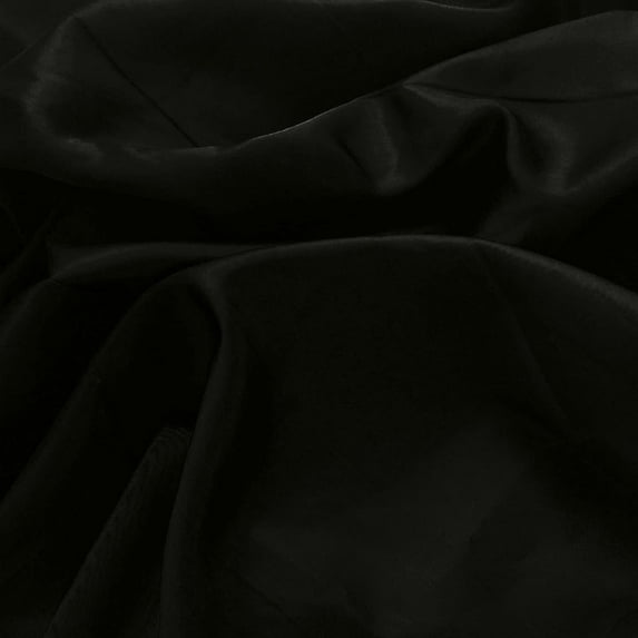Decorative International Silk Inc Satin- Charmeuse Fabric 60" Inch Wide- for Weddings, Decor, Gowns, Sheets, Costumes, Dresses(50 Yard, Black)