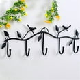 thumbnail image 1 of Decorative Iron Bird Branch Wall Hook Rack, Vintage Multi-Hook Hanger for Coats Hats Keys and Towels, Rustic Black Metal Wall Art Organizer, 1 of 3