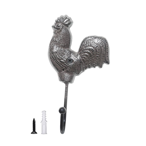 Decorative Iron Chicken Hook For Wall With Functional Storage Space Unique Theme Entryway Hanger for Coat Key