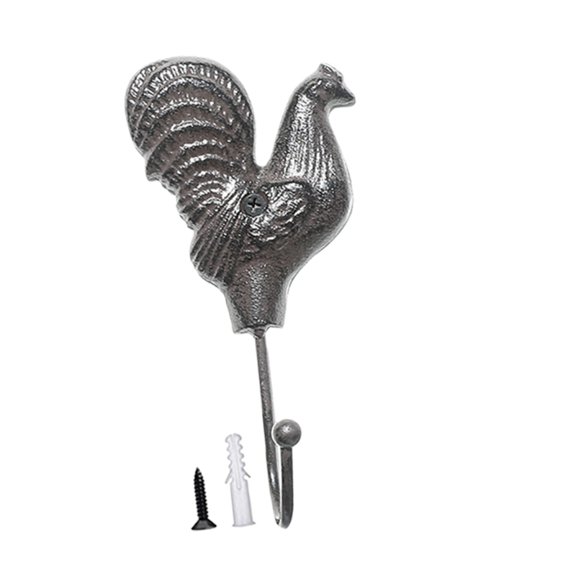 Decorative Iron Chicken Wall Hook Wall Mounted Entryway Hanger for Coat Key